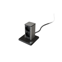 STAND UP 2xSHUKO SOCKET, BLACK/INOX                                                                                                                                                                                                                            