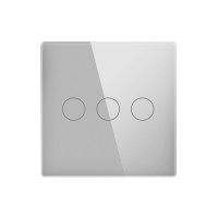 ELEMENT SMALL GLASS PANEL 3 GANG, GRAY                                                                                                                                                                                                                         