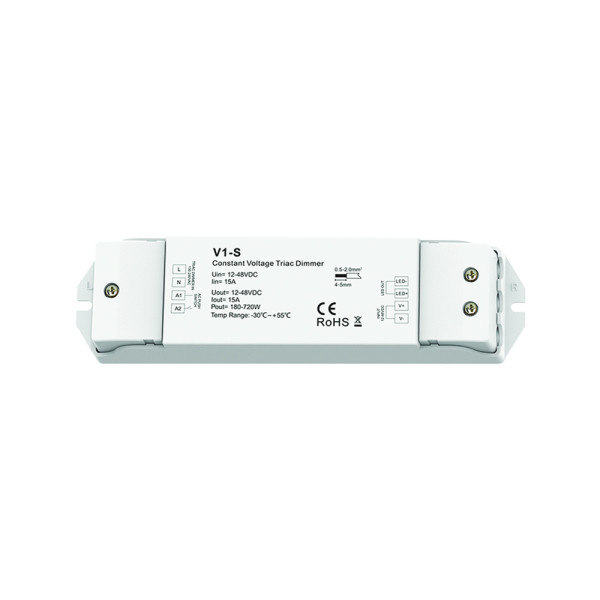 V1-S 1 CHANNEL TRIAC RF DIMMER FOR DISTR. BOX                                                                                                                                                                                                                  