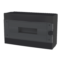PLASTIC BOX FOR SURFACE MOUNTING 16 WAY (1X16), BLACK                                                                                                                                                                                                          