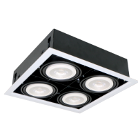 LED ACCENT UGRADBENA SVJETILJKA QUAD412 12W 4XE27 2700K TAMNO SIVA