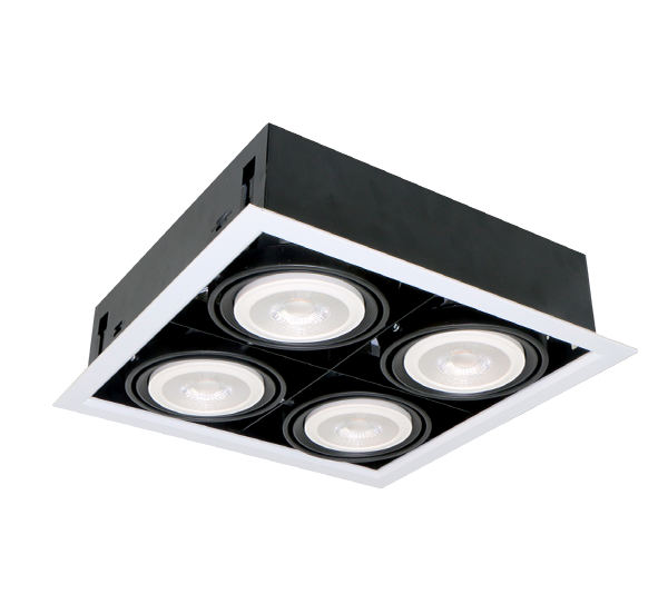 LED ACCENT UGRADBENA SVJETILJKA QUAD412 12W 4XE27 2700K TAMNO SIVA