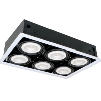 LED ACCENT UGRADBENA SVJETILJKA QUAD612 12W 6XE27 2700K TAMNO SIVA