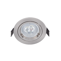 LED METALNI OKRUGLI DOLJESVJETILJKAER SA 6W GU10 2700K SATIN NIKAL